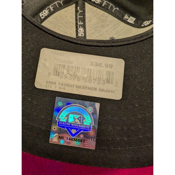 Tacoma Rainiers MiLB New Era 59FIFTY Fitted Hat 7 1/4 Gray Black R Logo Cap - Picture 8 of 10
